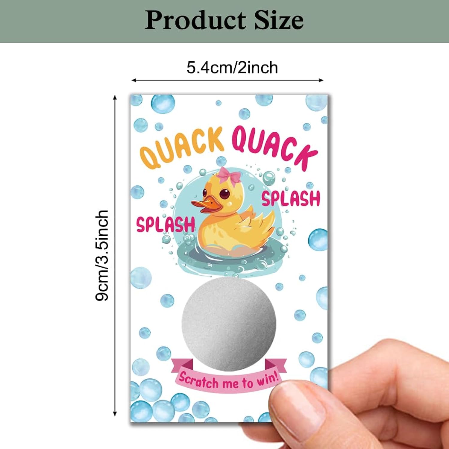50 Pack Summer Quack Duck Theme Scratch Off, Duck Baby Shower Birthday Party Game Card, Birthday Lottery Activity Group Activity, Lottery Game, Scratch Off Game Animal Theme Party Game