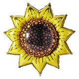 Sunflower Sunshine Happy Birthday Balloons - Set Of 3 Sun Shaped Party Balloon Decorations For A Sunflower Theme Baloon Bouquet Centerpiece Backdrop Decor
