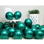 Emerald Green Balloons 50Pcs 12 Inch Metallic Dark Green Double-Layer Balloons For General Celebration, All Ages And Genders