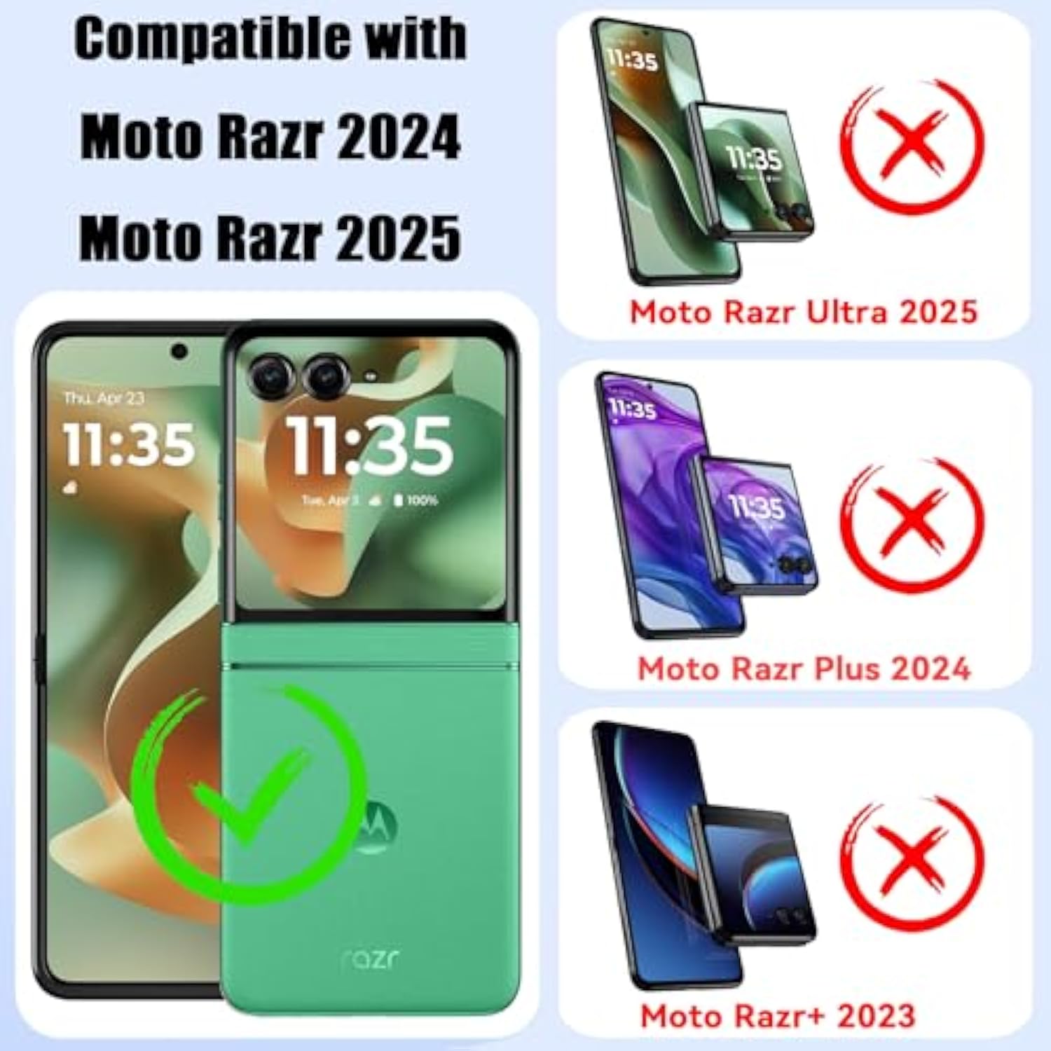 3 Pack For Motorola Razr 2025/2024 Screen Protector,[3 Main Screen + 3 Front Screen],Razr 2025/2024 Hd Tpu Shield Anti Scratch Bubble Free Screen Protector For Moto Razr 2025/2024,Clear