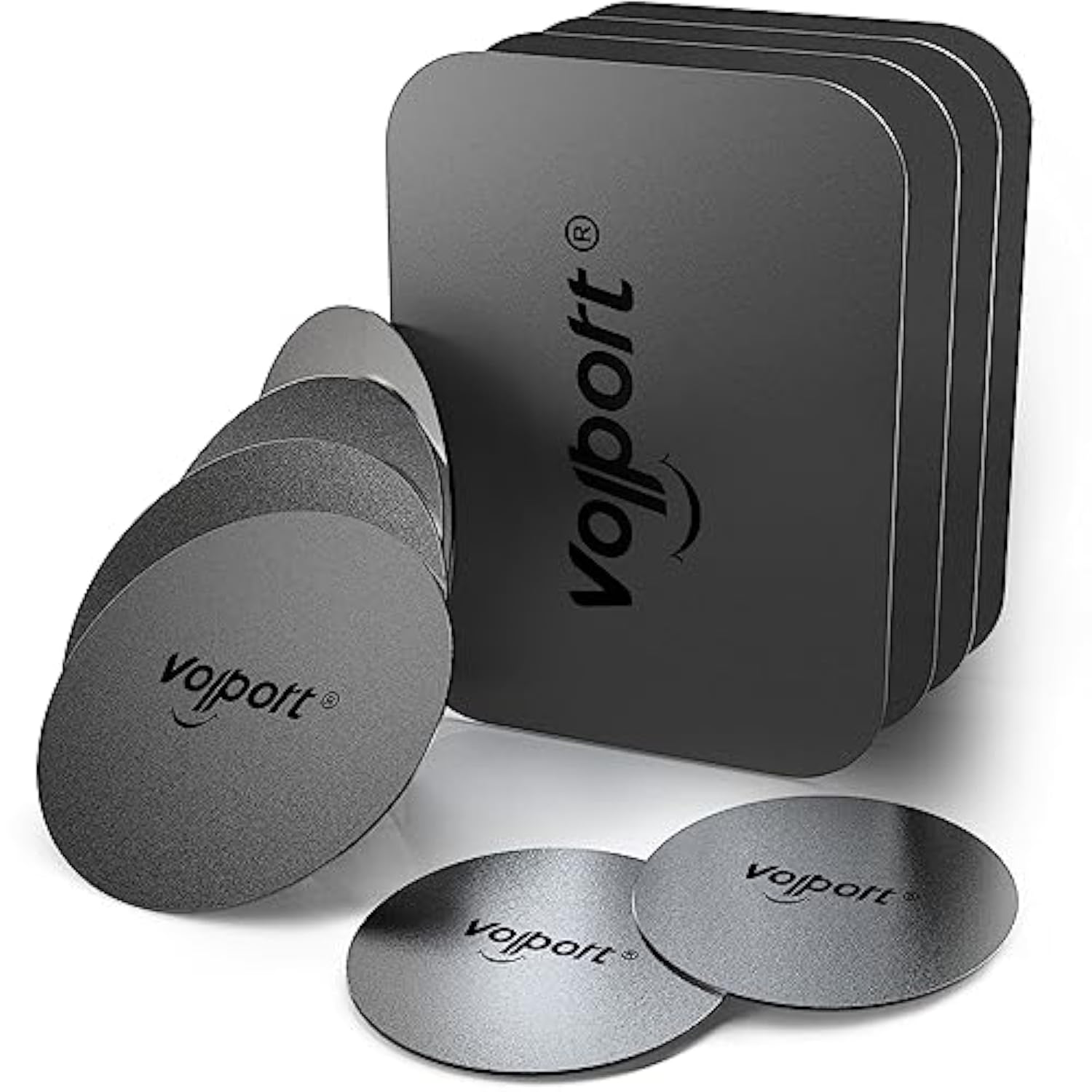 Metal Plate For Phone Magnet, 10 Pack Magicplate With 3M Adhesive Replacement For Magnetic Phone Car Mount Holder & Cradle & Stand (Vent/Cd/Windshield/Dashboard) - Rectangle And Round