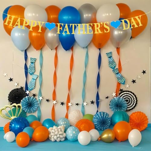 Happy Fathers Day Banner Gold Fathers Day Banner for Fathers Day Decorations Home Office Walls Fireplaces Background Photography