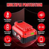 1Pack 6.0Ah 20V Batteries Replacement For Craftsman 20V Battery With Compatible Cmcb202 Cmcb204 Cmcb205 Cmcb206 Cmcb204-2 Cmcb202-2 Cordless Power Tools