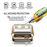38Mm Case Compatible With Apple Watch Screen Protector With Built-In Hd Clear Ultra Thin Tpu Cover For Apple Watch Series 2 And Series 3 (Clear+Black+Gold+Rose Gold+Red+Blue+Green+Silver)