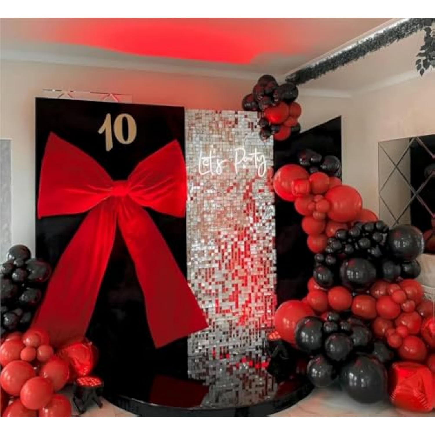 Red Black Balloon Garland 127 Pcs 18In 12In 10In 5In Latex Balloons Ar