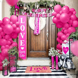 144 Pcs Fuchsia Pink Balloons Arch Kit - Different Sizes 18, 12, 10, 5 Inches | Birthday Balloons Kit, For Birthday Decorations | Graduation Decorations 2025