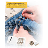 Jean Buttons Metal Copper No-Sew Instant Tack Adjustable Snap Fastener