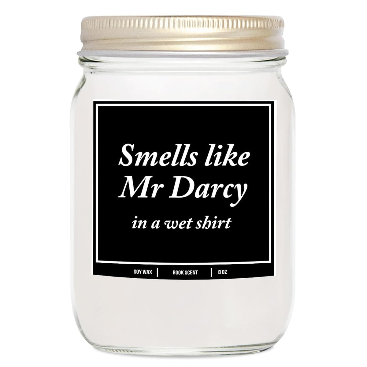 You Nique Designs Pride And Prejudice Gifts, Jane Austen 8Oz Candle, Cool Gifts For Bookworms, Book Themed, Bookish Presents For Book Readers, Unique Bookworm Surprise