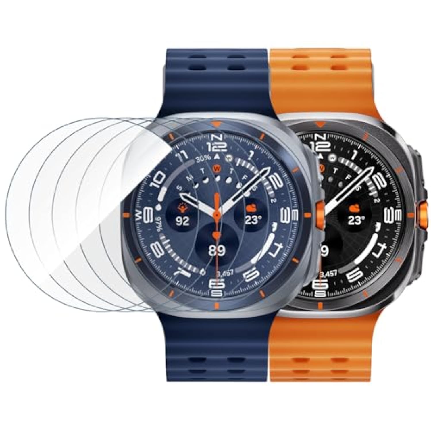 6 Pack For Samsung Galaxy Watch Ultra 47Mm 2025/2024 Screen Protector, Anti-Fog, Anti Scratch, Bubble Free Hd Tempered Glass Protective Film For Galaxy Watch Ultra Accessories