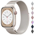 Original Stainless Steel Milanese Loop Compatible with Apple Watch Band 38mm 40mm 41mm 42mm 44mm 45mm 46mm 49mm, Magnetic Clasp Band for iWatch Series 10, 9,SE, 8 7 6 5 4 3 2 1,Ultra, Women & Men