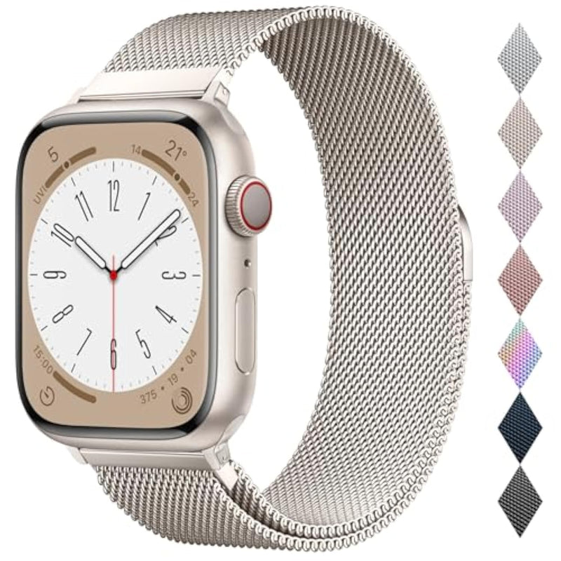 Original Stainless Steel Milanese Loop Compatible with Apple Watch Band 38mm 40mm 41mm 42mm 44mm 45mm 46mm 49mm, Magnetic Clasp Band for iWatch Series 10, 9,SE, 8 7 6 5 4 3 2 1,Ultra, Women & Men