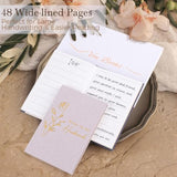 2 Pcs Elegant Wedding Vow Books With Vow Starter Cards, Lined Pages, Linen Hardcover His & Hers Wedding Gifts Keepsake Book Bride And Groom Notebook For Ceremony Vows