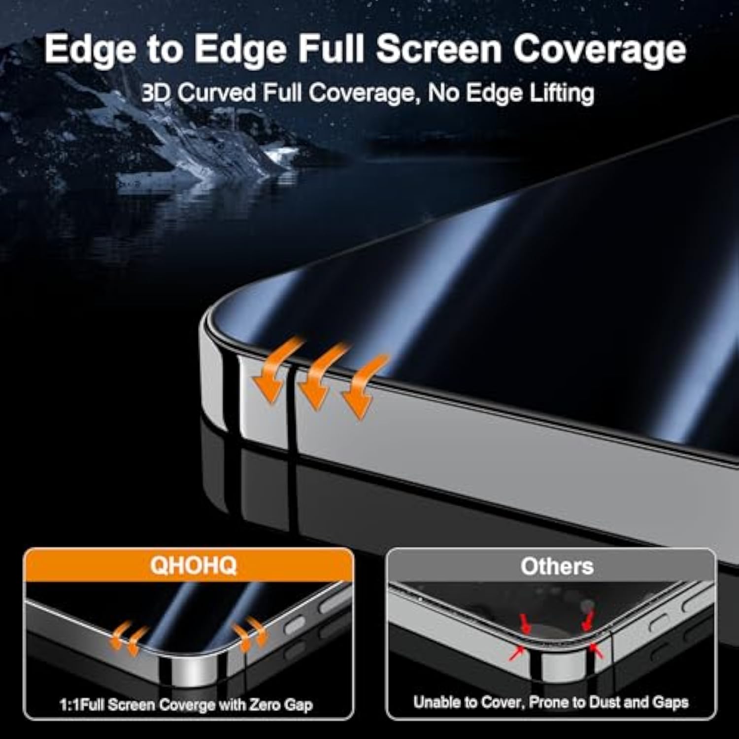 iPhone 16 Plus Privacy Screen & Camera Protector 3+3 Pack Military Grade