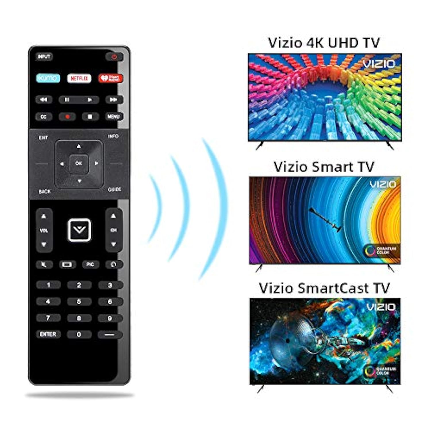 Replacement Remote for Vizio Smart TV XRT-122 D/E Series 24–70 Inch