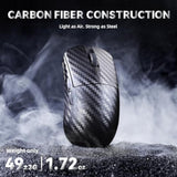 Attack Shark R11 Ultra 8K Carbon Fiber Wireless Gaming Mouse,Paw3950Max 42K Dpi Sensor,49G Superlight Ergonomic Computer Mice With Tri-Mode,70M Switch Cloud Driver For Win/Mac/Pc Gamer,Phantom Shark