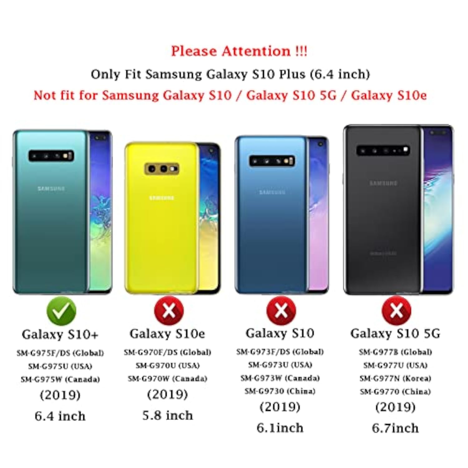 Samsung Galaxy S10 Plus Case with Camera Lens Cover HD Screen Protector, Military-Grade Drop Tested Magnetic Ring Holder Kickstand Protective Phone Case for Samsung Galaxy S10+ Plus (Navy Blue)