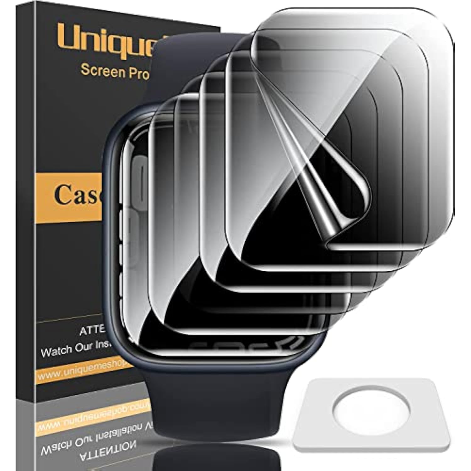 6 Pack For Apple Watch Privacy Screen Protector 44Mm, Apple Watch Se Series 6/5/4 Screen Protector [Upgrade Flexible Film] Anti-Scratch [Non-Bubbles] Soft Hd Tpu Clear Film For Iwatch 44Mm