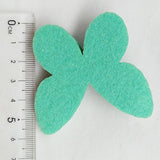 15Pcs New Padded Felt Butterfly Satin Ribbon Flowers Beads Appliques W