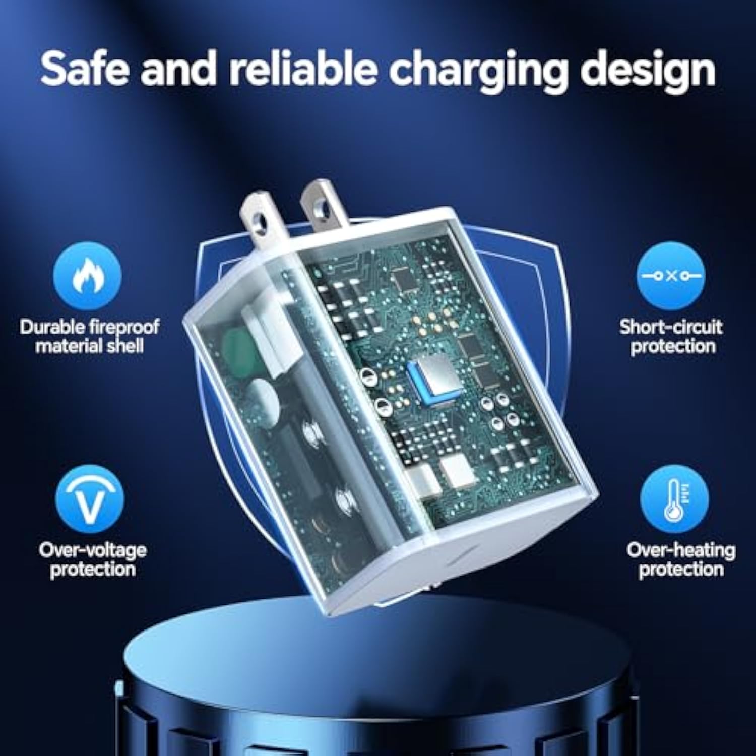 Compatible With Iphone Charger Fast Charging, 20W Usb C Wall Charger With 3Pack 10Ft Usb C To Lightning Cable, Phone Cable Fast Charging Compatible Withi Phone 14/13/12/12 Pro Max/11