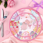 Two Sweet Birthday Party Supplies Tableware Set, Two Sweet Party Decorations, 2Nd Birthday Décor For Girl, Donut Themed Plates, Napkins, Forks, Serves 24 Guests
