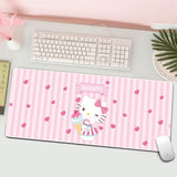 Kawaii Kitty Girly Cute Gaming Mouse Pads, Long Extended Desk Mat, Extra Large Girl Anime Mousepad Keyboard Pads For Work Game Office Home