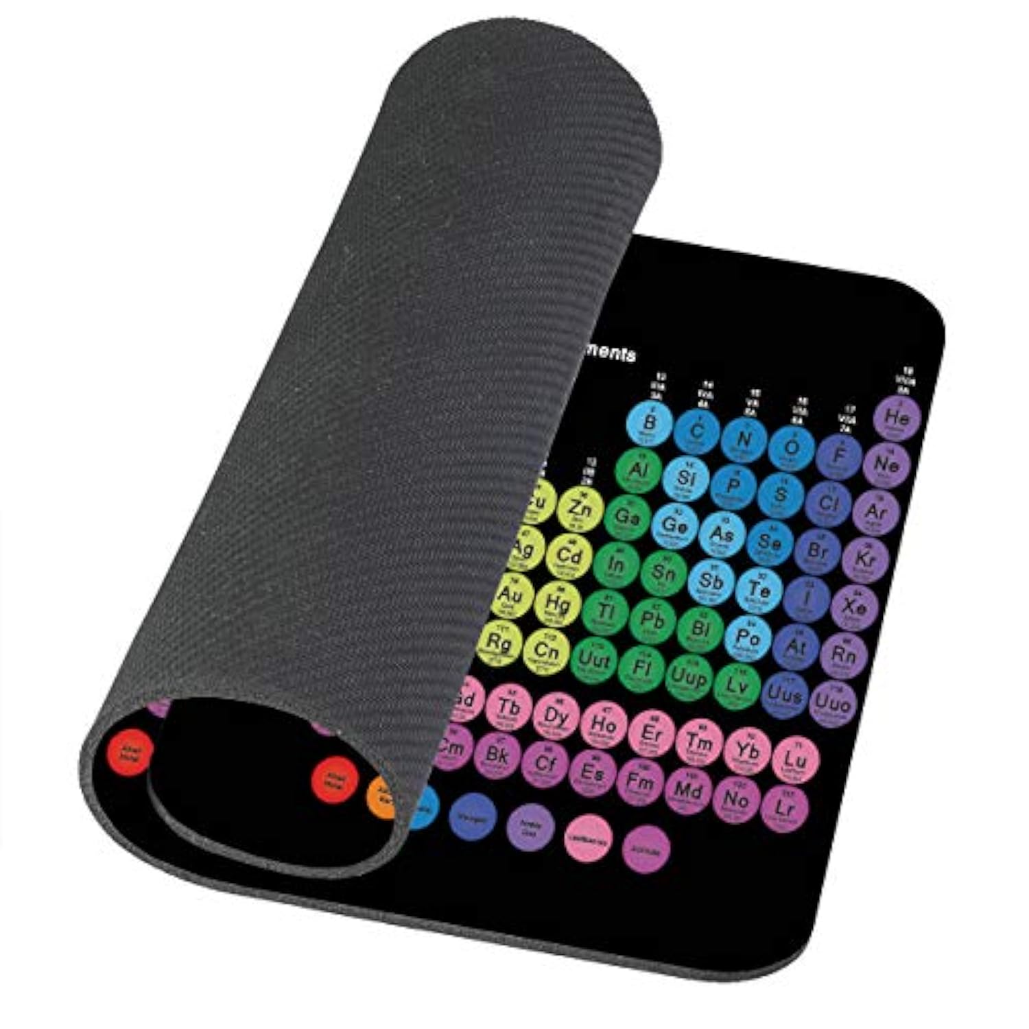 Colored Periodic Table Of The Elements Pattern Desk Chemical Stationery Accessories Mouse Pad 9.5 X 7.9 Inch (240Mmx200Mmx3Mm)