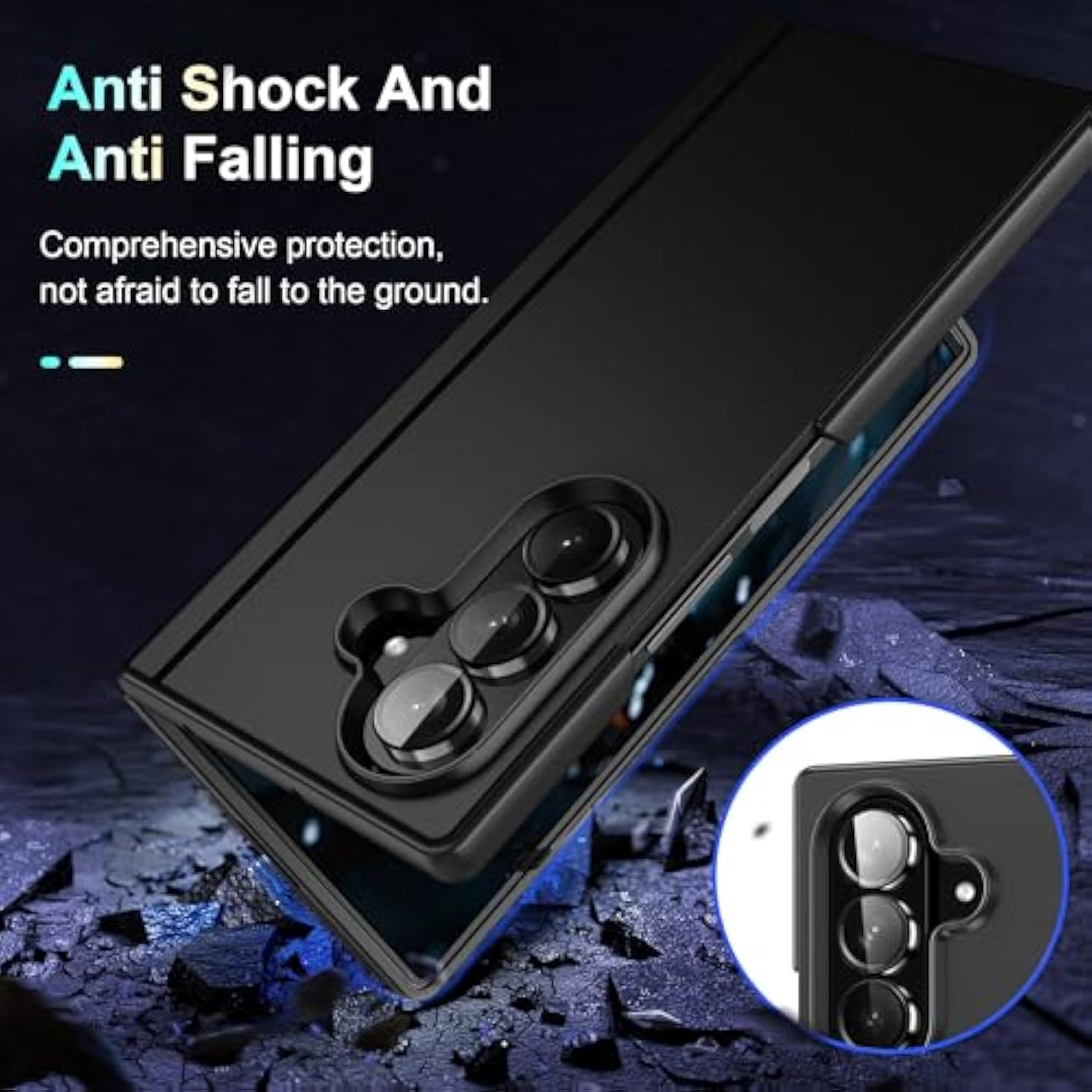 For Samsung Galaxy Z Fold 7 Case With Holder, Hard Pc Protective Case, Scratch-Resistant Rugged Cover For Galaxy Z Fold 7, Folding Stand Case (Black)