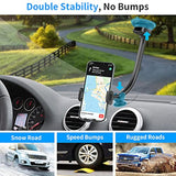 14'' Gooseneck Car Phone Holder,Heavy Duty Phone Holder For Truck, [Flexibile Long Arm] [Anti Shake Stabilizer]Windshield Car Phone Mount Suction Cup,Fit For Iphone, Samsung &Other Cellphone