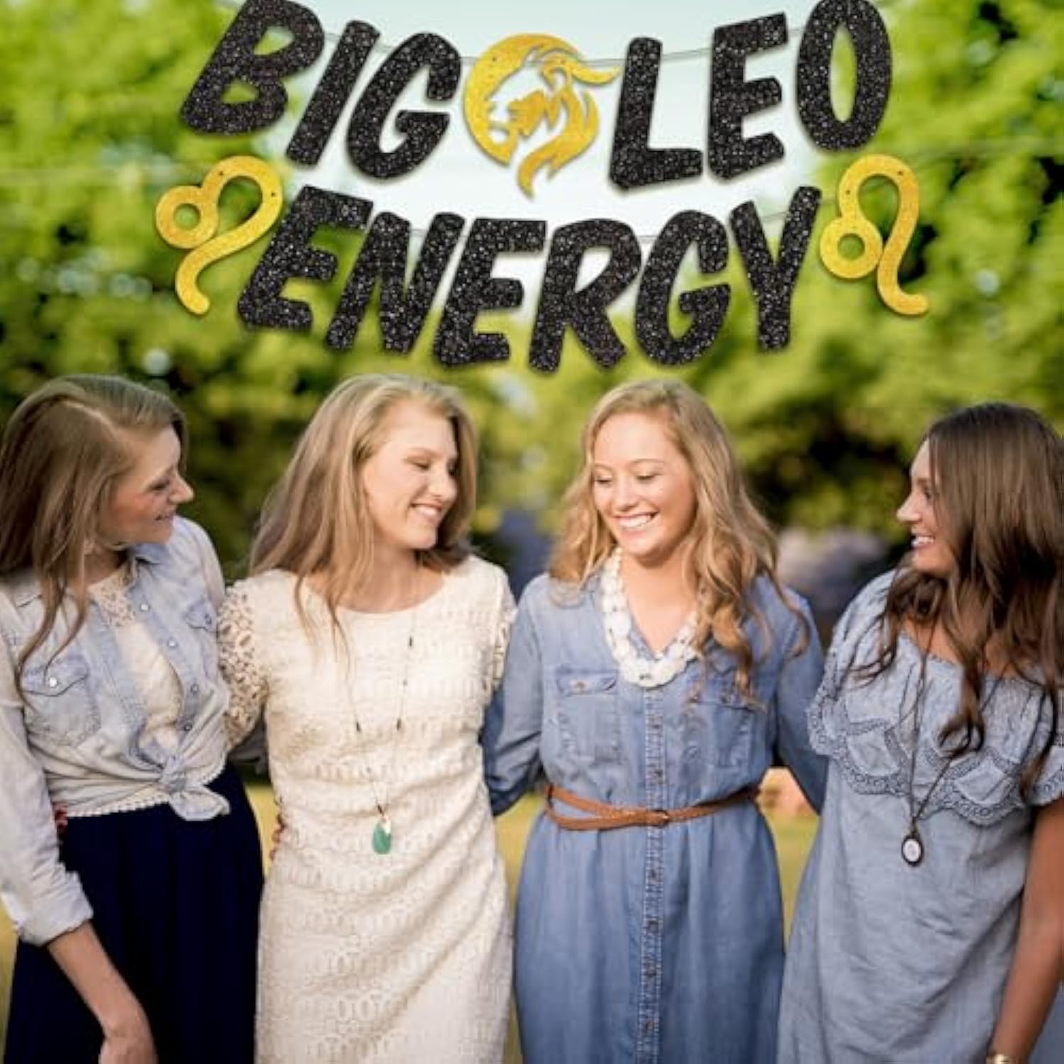 Big Leo Energy Birthday Banner, July/August Birthday Party Décor, 12 Constellation Zodiac Leo Bhday Party Decorations, Astrology Bhday Party Supplies?Black Gold?