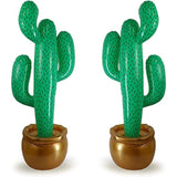 2 Pack Inflatable 36" Cactus Prop Décor Mexicano Fiesta Cinco De Mayo Party