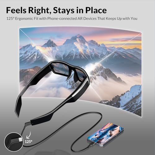 AR Glasses USB C Cable 4K60Hz USB C to USB C Cable 6FT, 10Gbps 60W Type C Fast Charging Cable for XREAL Air/One, VITURE Pro XR, Rokid Max, RayNeo and