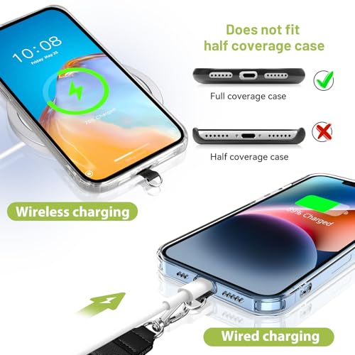 Phone Lanyard, 2 Pack Adjustable Phone Strap Universal Cell Phone Lanyard Crossbody Neck Strap with 2PCS Tether Tabs Compatible for iPhone Android