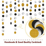 Cheers & Beers Banner Black Glittery Circle Dots Garland(57 Pcs Circle Dots),Birthday Wedding Anniversarty Graduation Bachelorette Bridal Shower Engagement Retirement Baby Shower Hawaii Party Supplies