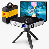 Luma 150 Complete Kit Wireless Mini Pocket Dlp Projector With Case, Tripod, 60 Screen, Rechargeable Battery, Built-In Speaker, Hdmi, Usb, Microsd Portable & Screen Mirorring (Black)
