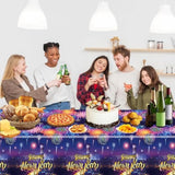 3-Piece Happy New Year 2026 Tablecloth Set 54x87 Inch for Party Decor