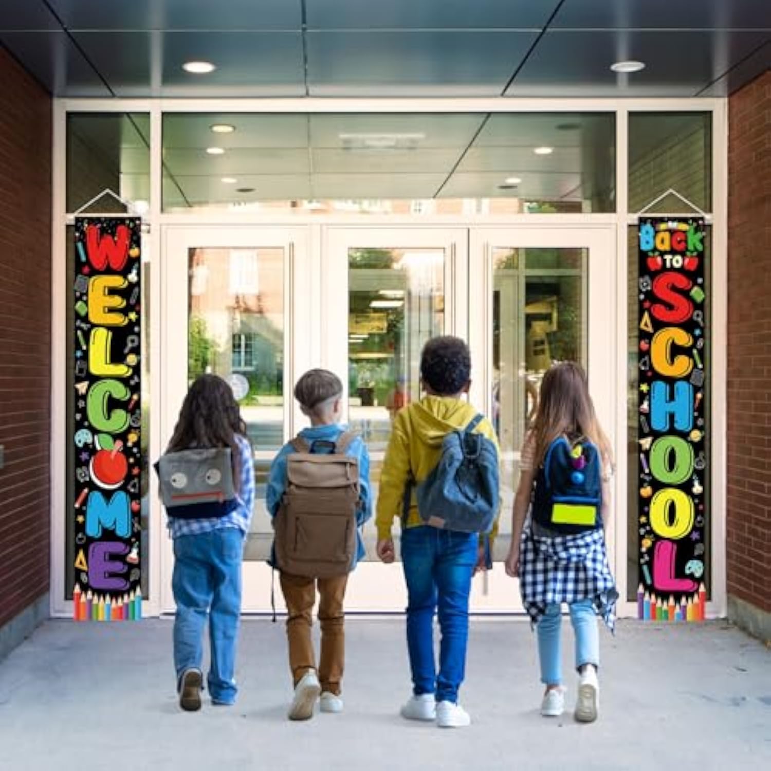 Welcome Back to School Banner – First Day Classroom & Porch Sign Decor