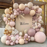 Dusty Pink Beige Balloon Arch Kit: Double Stuffed Boho Party Garland