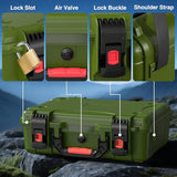 Starlink Mini Case, Waterproof Green Starlink Mini Hard Case with Portable Strap, Precision Cut Foam for Starlink Accessories, Starlink Bag for