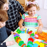 12 Pcs Hawaiian Lei Making Craft Kit,Foam Flower Necklace Eva Luau Crafts Diy Flower Necklaces With Hula Skirt Hawaiian Leis Bulk Decoration For Hawaiian Luau Summer Beach Party Decor