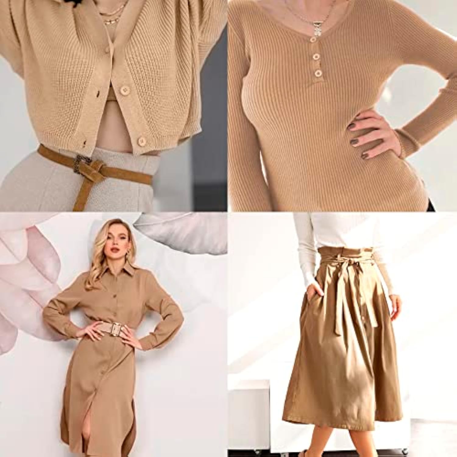 Tan Button 4-Hole Button 20L Melamine Shirt Buttons Plastic Button Sew
