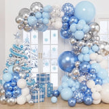153pcs Blue White Balloon Arch Garland Kit Different Sizes