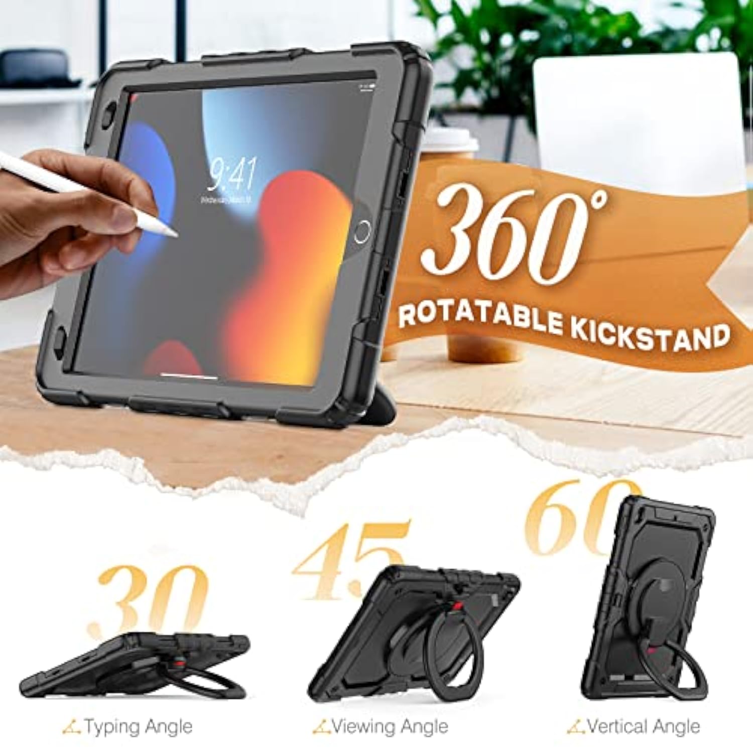 Ipad 10Th Generation Case For Kids & Girls, Shockproof Case With Pencil Holder