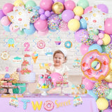 Two Sweet Donut Birthday Decor Kit: 145-Piece Party Supplies