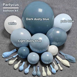 73pcs Dusty Blue White Balloon Arch Kit for Wedding, Baby Shower, or Birthday