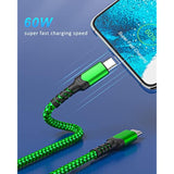 Usb C To Usb C Fast Charging Cable, [10Ft,2Pack] Pd Fast Charging Type C Charger Compatible With Galaxy S23 S22 Ultra A54 Note20, Iphone 16 15 Pro Max, Pad Pro/Air5/4/Mini6, Pixel 7-Green