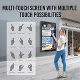 43-Inch Touch Screen Monitor Wall Mount, 2K Smart Industrial Digital Signage Display, Automatic Playback, Intelligent Split Screen, Timer Switch, Cms Remote Publishing, Usb/Wifi/Port Player