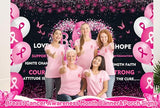 Breast Cancer Awareness Month Banner Backdrop 8x6 Pink Ribbon Awareness Love Breast Background for Women Breast Cancer Faith Hope Awareness Decorations