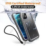 Compatible With Iphone 12/12 Pro Waterproof Case - Full Body Rugged Dustproof Shockproof Case With Built-In Screen Protector For Iphone 12/12 Pro 6.1'' (Black)