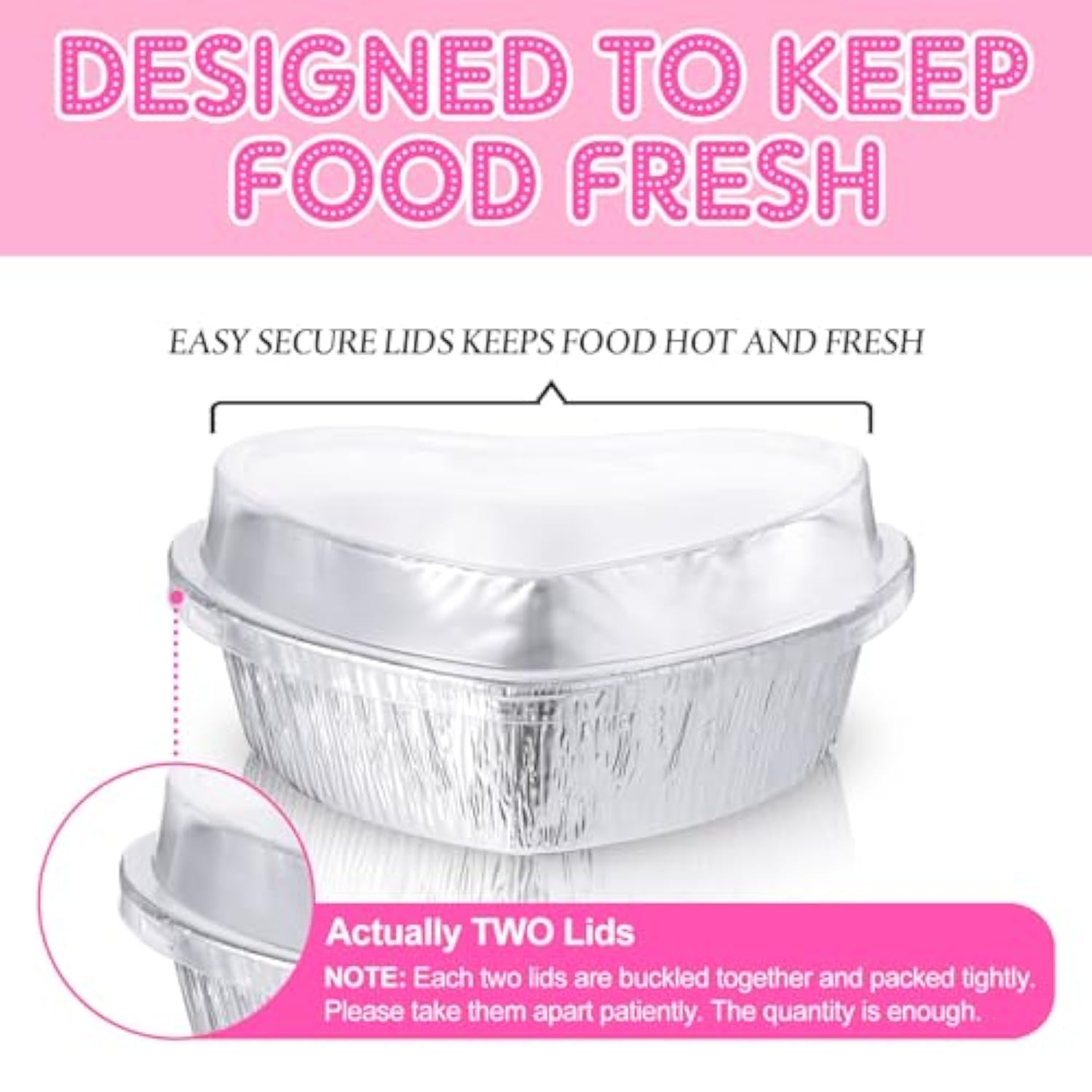12 Pcs Valentines Day Heart Shaped Cake Pan With Lid Aluminum Foil Disposable Cupcake Baking Pan Heart Food Packing Muffin Tin Liner Pudding Cooking Cup For Mother'S Day Wedding (7.4 Inch)