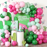 Pink & Green Latex Balloon Set: Party Decorations, 50pcs